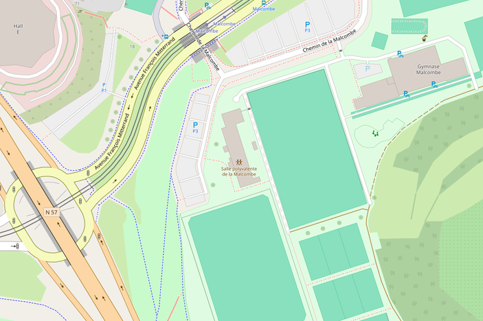 Emplacement de la salle polyvalente de la Malcombe.